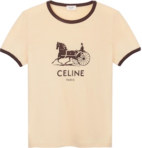 (W) CELINE Kaos Crewneck Kuning Butter Logo Print Katun 2X575114L-11MR Buy (W) CELINE Kaos Crewneck Kuning Butter Logo Print Katun 2X575114L-11MR