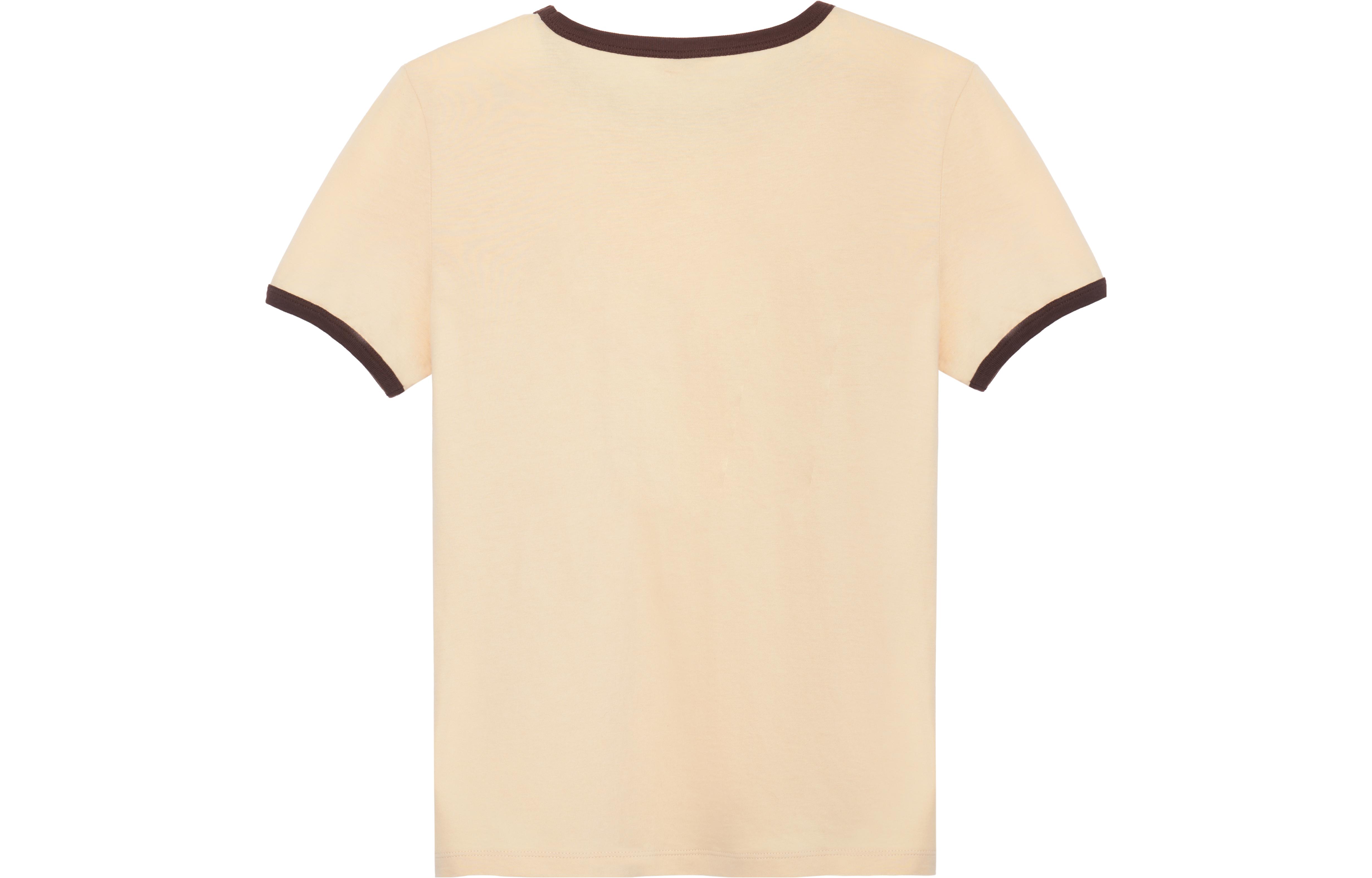 Lookbook (W) CELINE奶油黄标志印花棉质圆领T恤 2X575114L-11MR