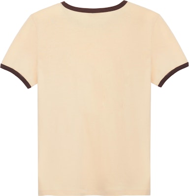 (Women) CELINE Butter Yellow Logo Print Cotton Crewneck T-Shirt 2X575114L-11MR Lookbook (Women) CELINE Butter Yellow Logo Print Cotton Crewneck T-Shirt 2X575114L-11MR