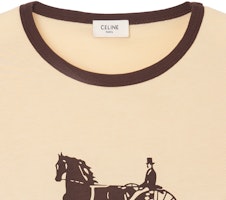 (W) CELINE奶油黄标志印花棉质圆领T恤 2X575114L-11MR Shop (W) CELINE奶油黄标志印花棉质圆领T恤 2X575114L-11MR