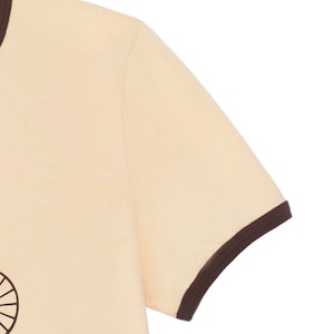 (W) CELINE Kaos Crewneck Kuning Butter Logo Print Katun 2X575114L-11MR Details for (W) CELINE Kaos Crewneck Kuning Butter Logo Print Katun 2X575114L-11MR