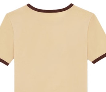 (W) CELINE Kaos Crewneck Kuning Butter Logo Print Katun 2X575114L-11MR Sizing (W) CELINE Kaos Crewneck Kuning Butter Logo Print Katun 2X575114L-11MR