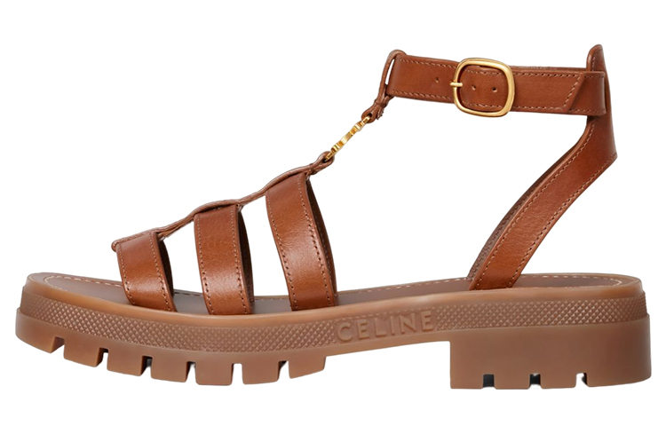Buy (Women) CELINE Calfskin Logo Sandal 'Brown Fashion' 352463023C.04LU