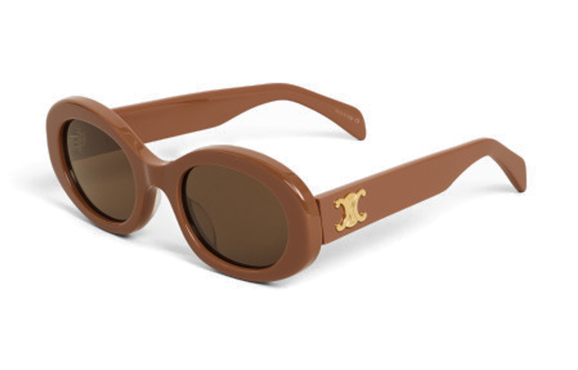 Order (W) Gafas de Sol Mujer CELINE Cat-Eye Marrón Cálido Acetato con Diseño de Logo. 4S194CPLB-02CM