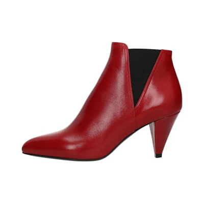 (W) CELINE Chelsea Ankle Boot 'Red Lambskin'