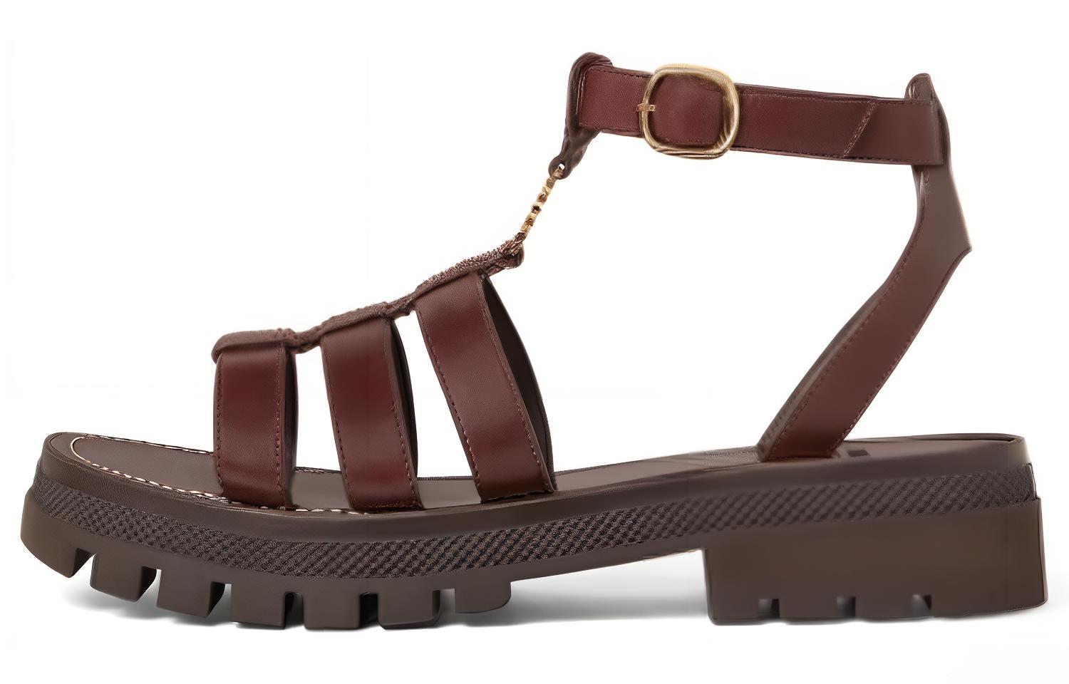 (W) CELINE Chunky Heel Gladiator Sandal 'Brown Leather'