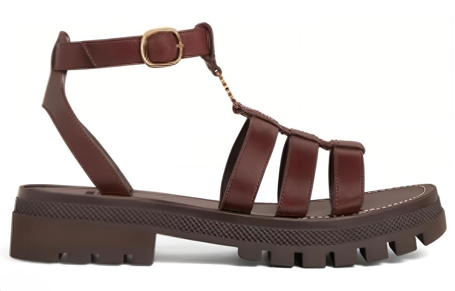 (W) CELINE Chunky Heel Gladiator Sandal 'Brown Leather' 圖 2