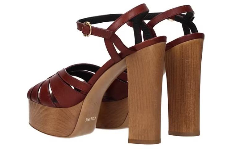 (W) CELINE Chunky Heel Sandal 'Brown' 圖 3