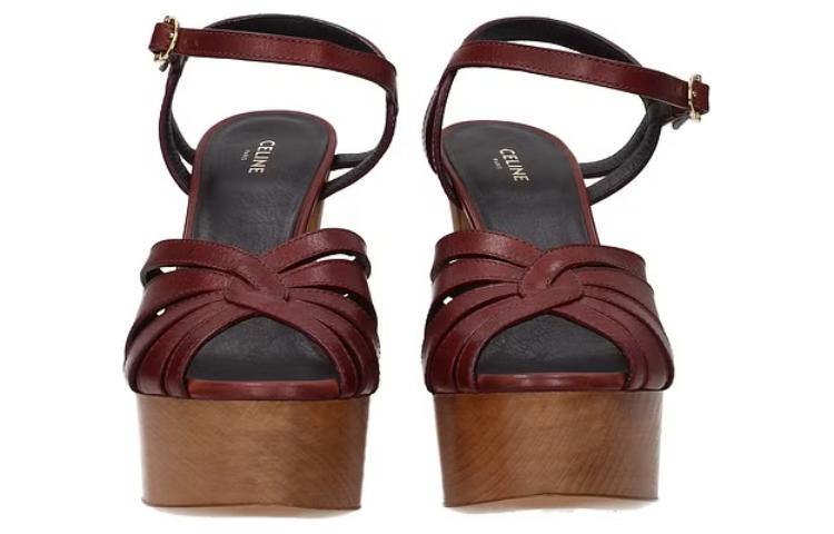 (W) CELINE Chunky Heel Sandal 'Brown' 圖 5