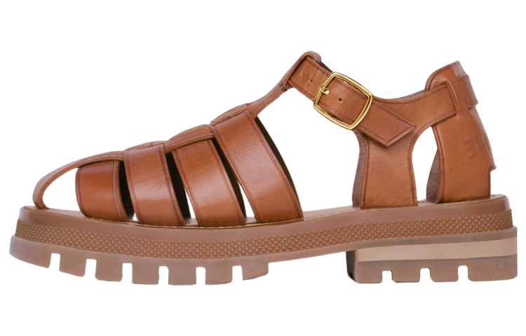 (Women) CELINE Chunky Heel Sandal 'Tan Leather' 345833023C.04LU