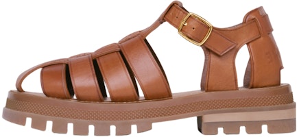 (Women) CELINE Chunky Heel Sandal 'Tan Leather' 345833023C.04LU (Women) CELINE Chunky Heel Sandal 'Tan Leather' 345833023C.04LU