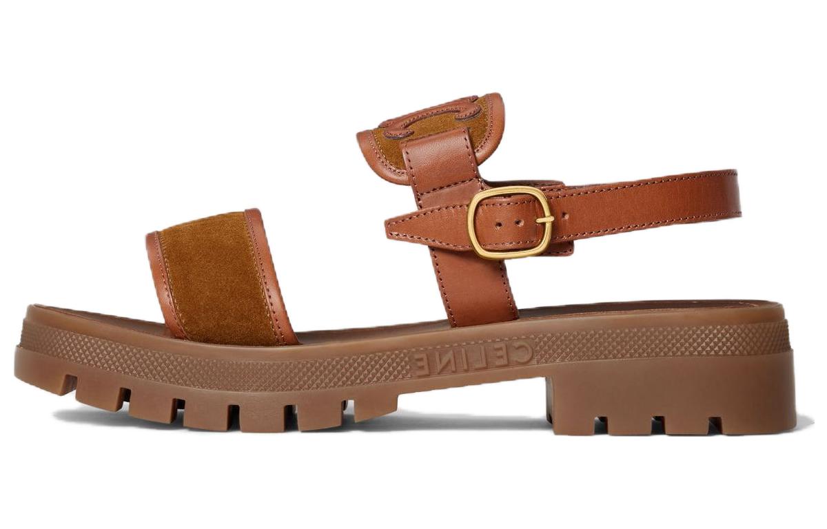 (Women) CELINE Clea Triomphe 'Brown Sandal' 355633929C.19LU