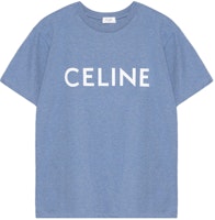 (Women) CELINE Cotton Jersey Oversized Drop Shoulder T-Shirt Women Blue SS22 2X764671Q-07BW (Women) CELINE Cotton Jersey Oversized Drop Shoulder T-Shirt Women Blue SS22 2X764671Q-07BW