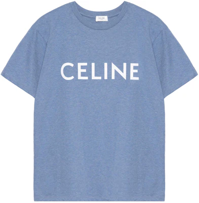 (W) Camiseta CELINE de algodón oversize hombros caídos Mujer Azul SS22 2X764671Q-07BW Order (W) Camiseta CELINE de algodón oversize hombros caídos Mujer Azul SS22 2X764671Q-07BW
