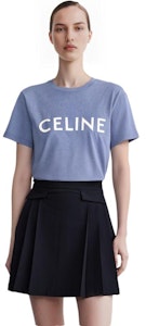 (W) CELINE 棉質寬鬆落肩T恤 女款 藍色 SS22 2X764671Q-07BW Purchase (W) CELINE 棉質寬鬆落肩T恤 女款 藍色 SS22 2X764671Q-07BW