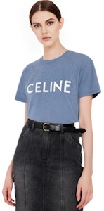 (W) CELINE 棉質寬鬆落肩T恤 女款 藍色 SS22 2X764671Q-07BW Details for (W) CELINE 棉質寬鬆落肩T恤 女款 藍色 SS22 2X764671Q-07BW