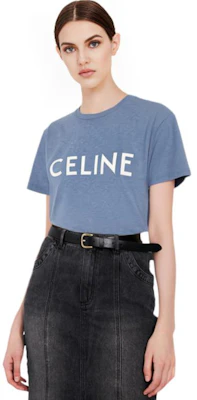(W) Camiseta CELINE de algodón oversize hombros caídos Mujer Azul SS22 2X764671Q-07BW Details for (W) Camiseta CELINE de algodón oversize hombros caídos Mujer Azul SS22 2X764671Q-07BW