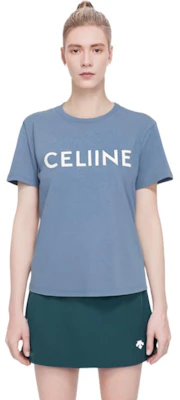 (W) Camiseta CELINE de algodón oversize hombros caídos Mujer Azul SS22 2X764671Q-07BW Sizing (W) Camiseta CELINE de algodón oversize hombros caídos Mujer Azul SS22 2X764671Q-07BW