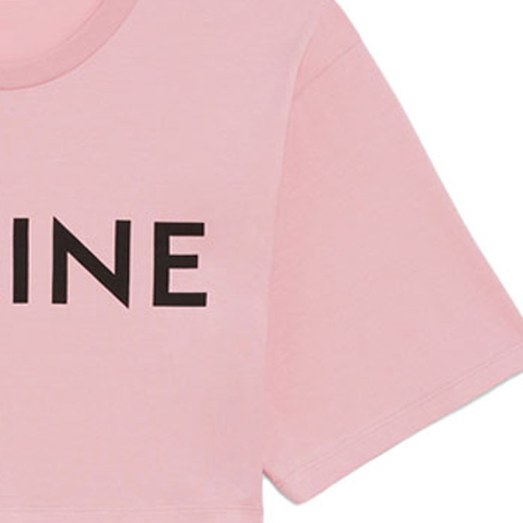 (Women) CELINE Cropped Cotton Short Sleeve Top in Light Rose Pink. 2X761501F-24IA 圖 7
