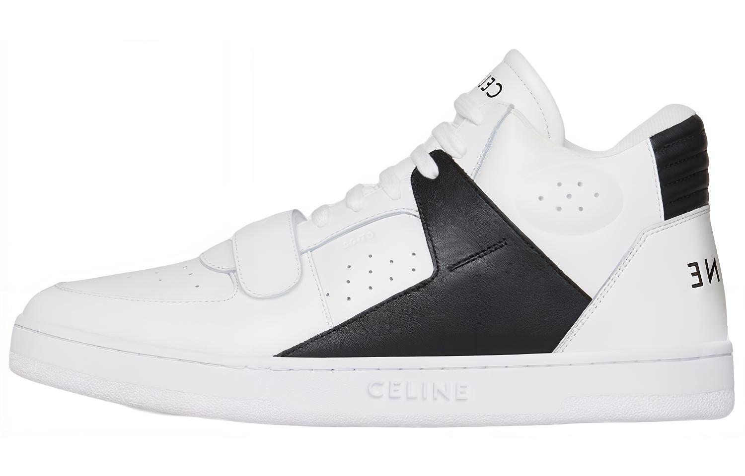 (Women) CELINE CT-02 Mid 'Distressed Leather White Black' 343193338C.01OK