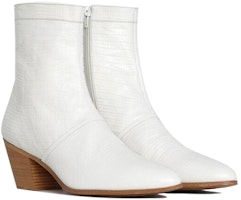 (Women) CELINE Cubaine White 'Lizard Embossed Leather Ankle' 338413414C.01BC (Women) CELINE Cubaine White 'Lizard Embossed Leather Ankle' 338413414C.01BC
