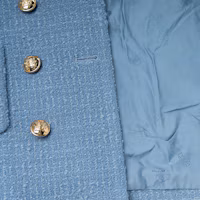 Sizing (W) CELINE 雙排扣粗花呢外套 淺藍色 2V83C739P-05BD