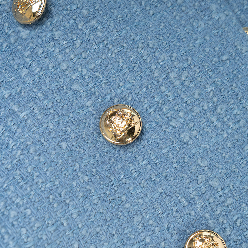 (Women) CELINE Double-Breasted Tweed Jacket Light Blue 2V83C739P-05BD 圖 8