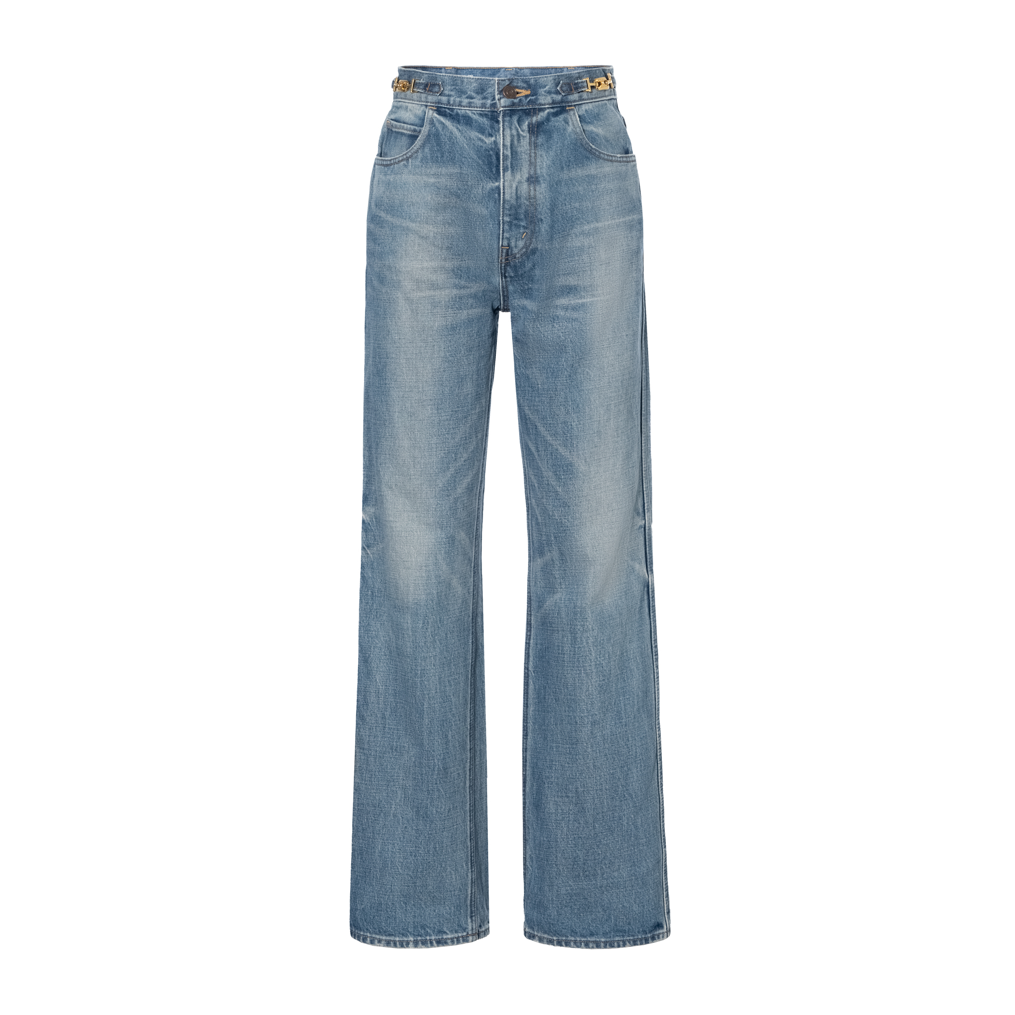 (Women) CELINE DYLAN Union Wash  Straight-Leg Jeans in Blue 2N678930F-07UW