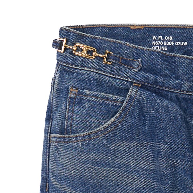 Sizing (Women) CELINE DYLAN Union Wash  Straight-Leg Jeans in Blue 2N678930F-07UW