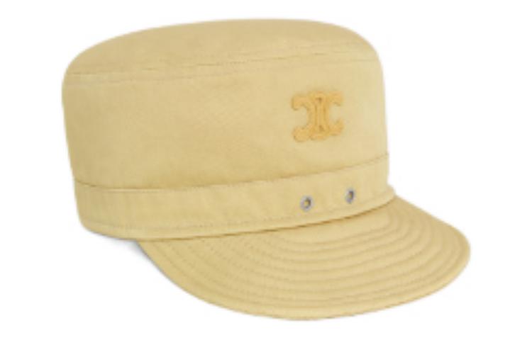 Shop (Women) CELINE Embroidered Letter  Yellow Cap. 2AUN7968P-03SD
