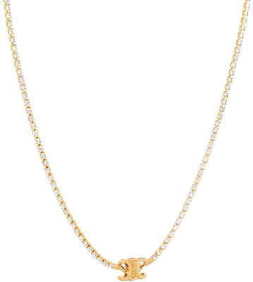 (W) CELINE Loket Logo Ukiran Kalung Emas Kuningan Kristal Klasik. 460TR6BRS35OR Buy (W) CELINE Loket Logo Ukiran Kalung Emas Kuningan Kristal Klasik. 460TR6BRS35OR