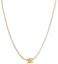 Order (W) CELINE Loket Logo Ukiran Kalung Emas Kuningan Kristal Klasik. 460TR6BRS35OR