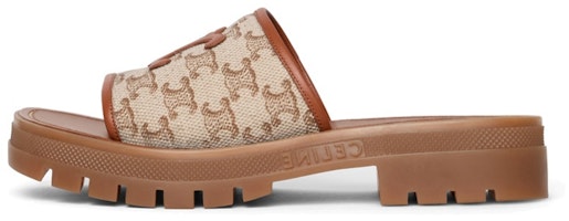 (Women) CELINE Fabric Logo Print 'Fashion Sandal Brown' 348512275C.19BE (Women) CELINE Fabric Logo Print 'Fashion Sandal Brown' 348512275C.19BE