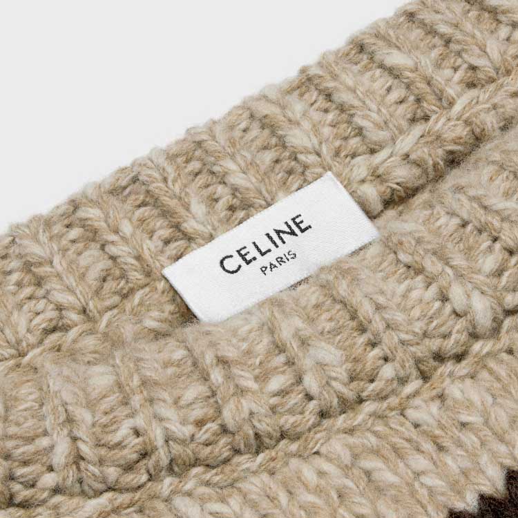 Details for (W) 셀린 페어 아일 니트 루즈핏 크루넥 스웨터 여성용 - 그레이 브라운 2ADW6824V-18TP