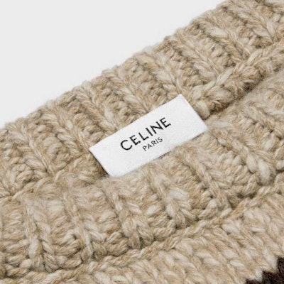 (W) 셀린 페어 아일 니트 루즈핏 크루넥 스웨터 여성용 - 그레이 브라운 2ADW6824V-18TP Details for (W) 셀린 페어 아일 니트 루즈핏 크루넥 스웨터 여성용 - 그레이 브라운 2ADW6824V-18TP