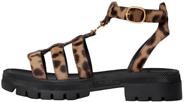 (Women) CELINE Flat Buckle Velvet Roman Sandals 'Leopard' 352463926C.38WB (Women) CELINE Flat Buckle Velvet Roman Sandals 'Leopard' 352463926C.38WB
