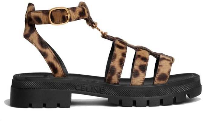 (Women) CELINE Flat Buckle Velvet Roman Sandals 'Leopard' 352463926C.38WB Order (Women) CELINE Flat Buckle Velvet Roman Sandals 'Leopard' 352463926C.38WB