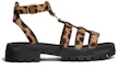 Order (Women) CELINE Flat Buckle Velvet Roman Sandals 'Leopard' 352463926C.38WB