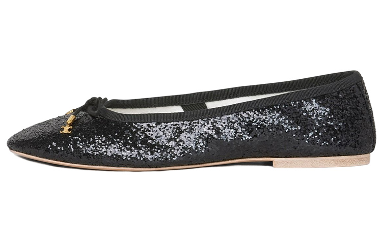 (W) CELINE Flat Sneakers 'Fashion Glitter Black'