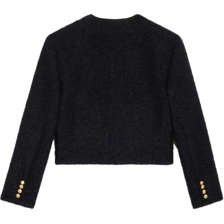 Lookbook (W) Chaqueta Negra Tweed CELINE FW21 de Manga Larga con 6 Botones. 2V09G333J-38NO