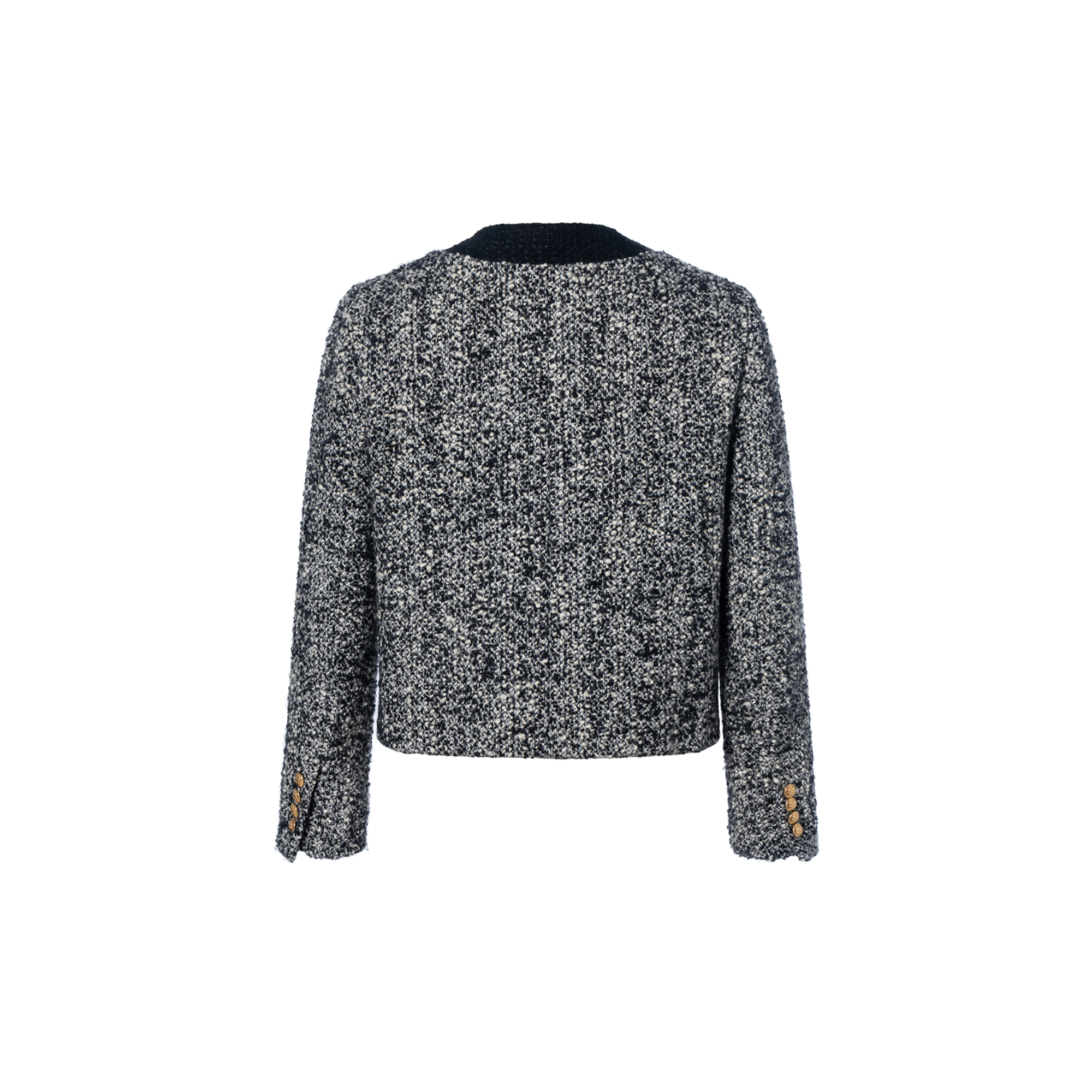 (Women) CELINE FW21 Black Tweed Trim Button-Up Jacket. 2V19F850O-38CE 圖 3