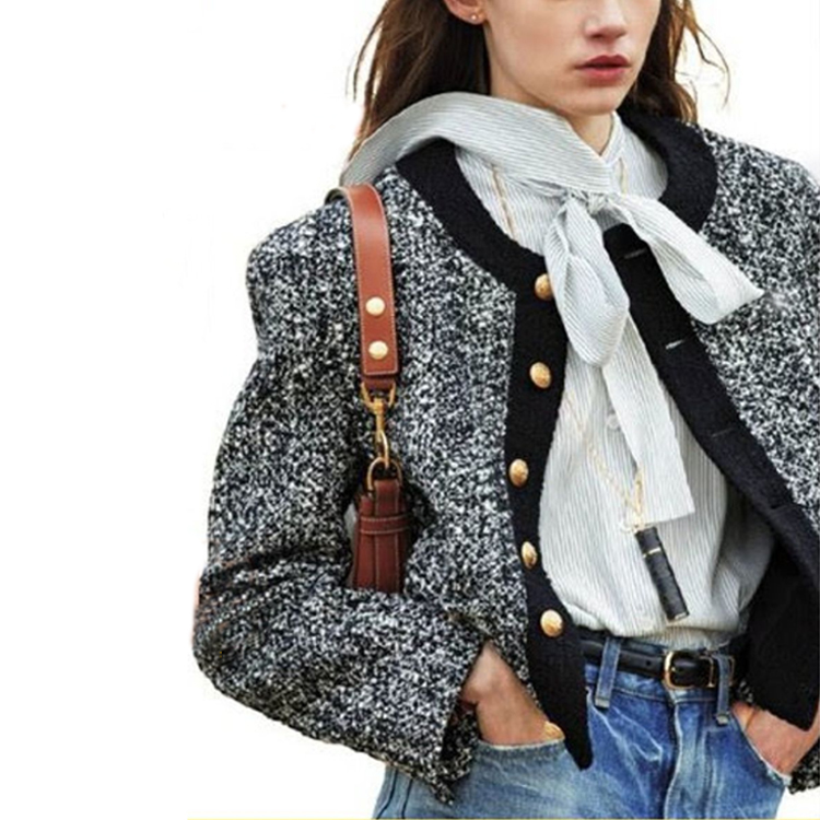 (Women) CELINE FW21 Black Tweed Trim Button-Up Jacket. 2V19F850O-38CE 圖 6