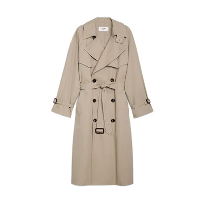(Women) CELINE FW21 Cotton Twill Trench Coat Beige 2M745519O-40BB