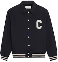 Shop (W) CELINE FW21 雙面C標誌山羊毛連帽外套 午夜黑 2V35G6700-07MI