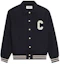 Shop (Women) CELINE FW21 Double-Sided C Logo Goat Wool Hooded Jacket Midnight Black 2V35G6700-07MI