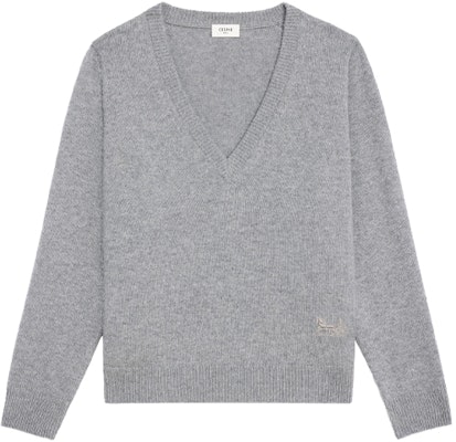 (W) 셀린 FW21 그레이 브이넥 울 스웨터 클래식 캐리지 자수. 2A11K152I-09GR Buy (W) 셀린 FW21 그레이 브이넥 울 스웨터 클래식 캐리지 자수. 2A11K152I-09GR