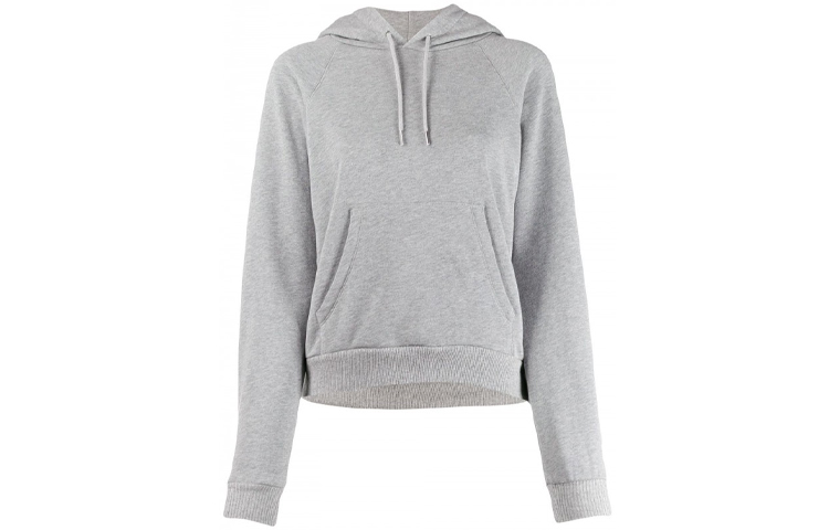 (Women) CELINE FW21 Light Grey Hoodie with Back Logo Print. 2Y006170H-06BK
