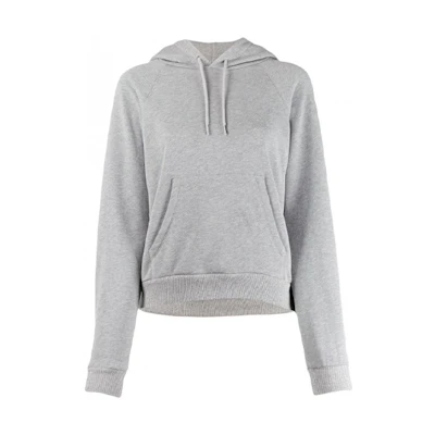 (Women) CELINE FW21 Light Grey Hoodie with Back Logo Print. 2Y006170H-06BK