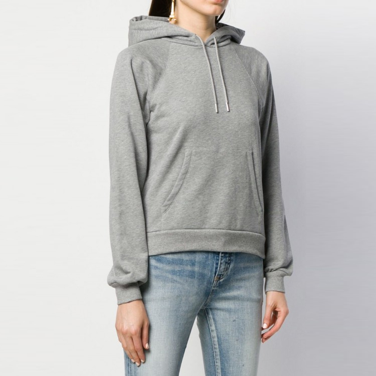 (Women) CELINE FW21 Light Grey Hoodie with Back Logo Print. 2Y006170H-06BK 圖 4