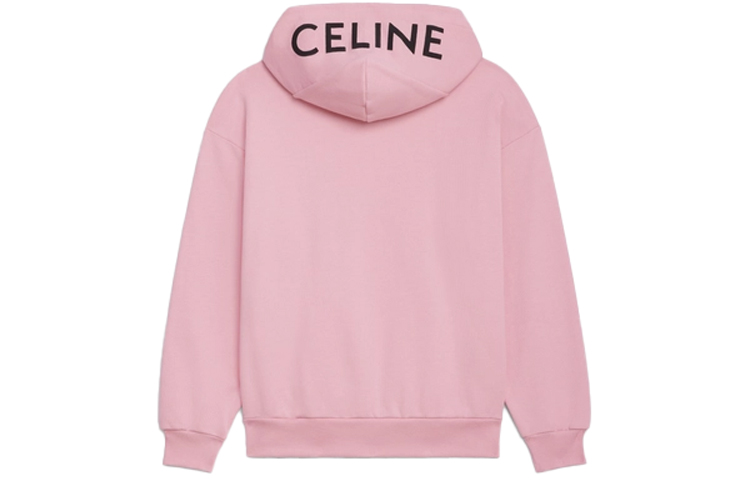 (Women) CELINE FW21 Logo Print Cotton Fleece Zip Hoodie Women’s Short Pink Rose. 2Y529052H-24IA 圖 2